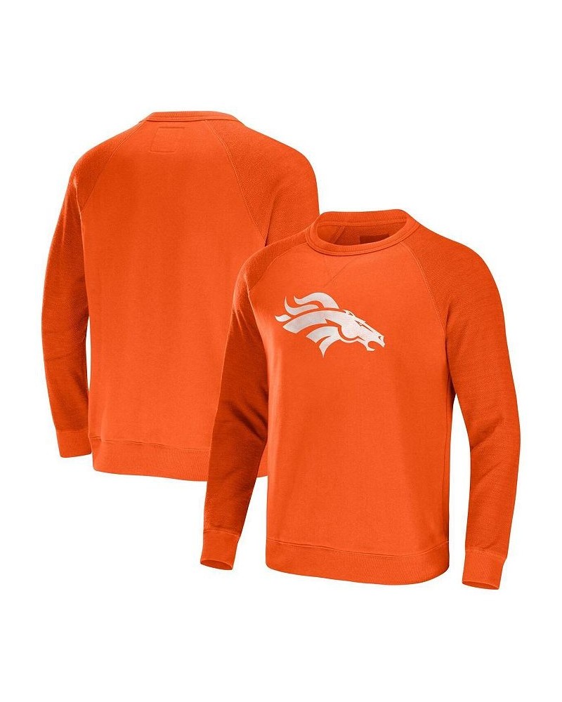 Men's NFL x Darius Rucker Collection by Orange Denver Broncos Raglan Fleece Pullover Sweatshirt $24.40 Sweatshirt