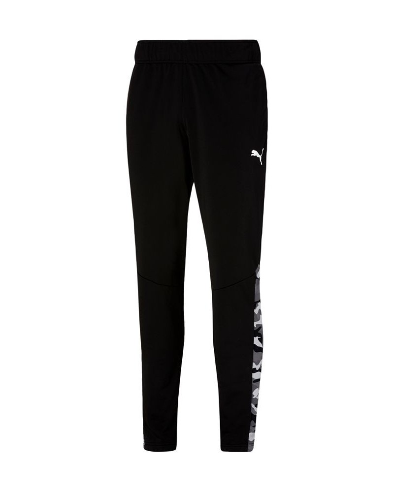 Men's Contrast Side Stripe Camo-Print Drawstring-Waist Jogger Pants Black $19.25 Pants