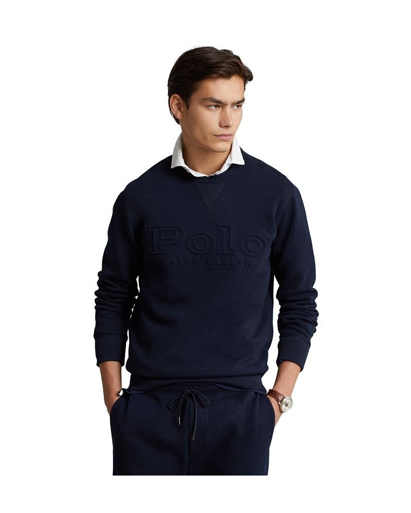 Men's Logo Double-Knit Sweatshirt Blue $38.05 Sweatshirt