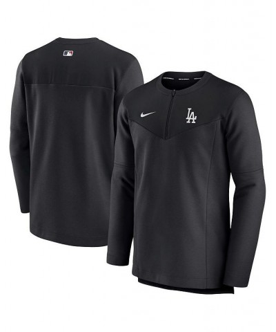 Men's Black Los Angeles Dodgers Authentic Collection Game Time Performance Half-Zip Top $46.55 T-Shirts