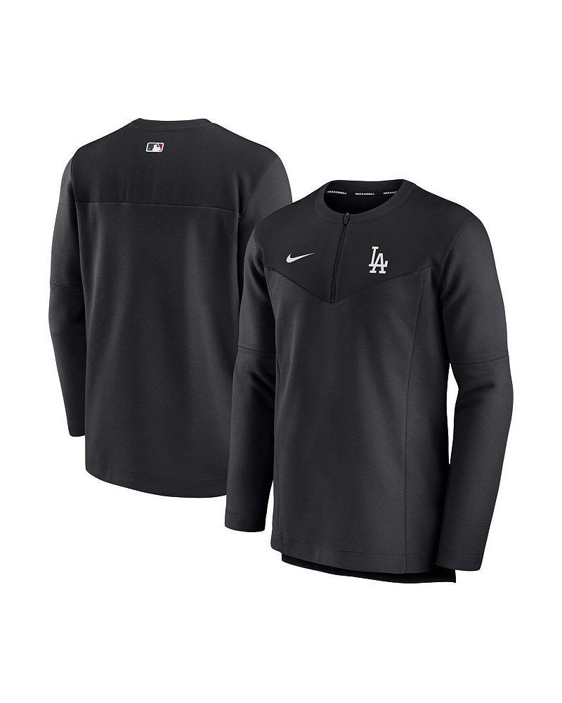 Men's Black Los Angeles Dodgers Authentic Collection Game Time Performance Half-Zip Top $46.55 T-Shirts