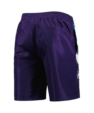 Men's Purple Charlotte Hornets Sea Wind Swim Trunks $32.50 Swimsuits