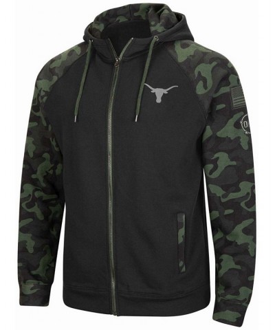 Men's Black, Camo Texas Longhorns OHT Military-Inspired Appreciation Raglan Full-Zip Hoodie $35.70 Sweatshirt