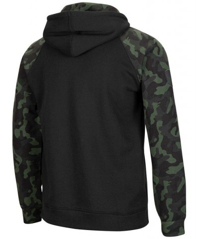 Men's Black, Camo Texas Longhorns OHT Military-Inspired Appreciation Raglan Full-Zip Hoodie $35.70 Sweatshirt