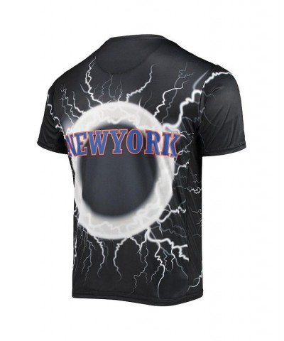 Men's Black New York Knicks Tornado Bolt T-shirt $25.84 T-Shirts