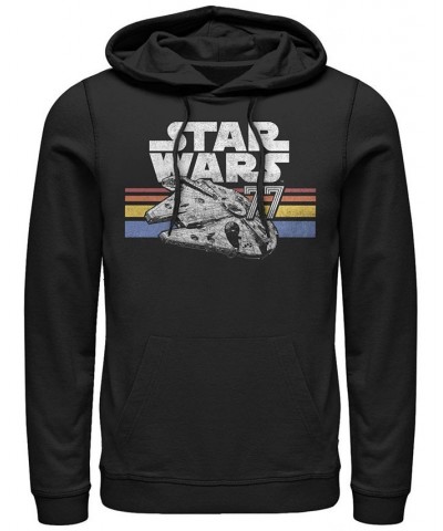 Men's Star Wars Vintage-Like Falcon Fleece Pullover Hoodie Black $26.40 Sweatshirt