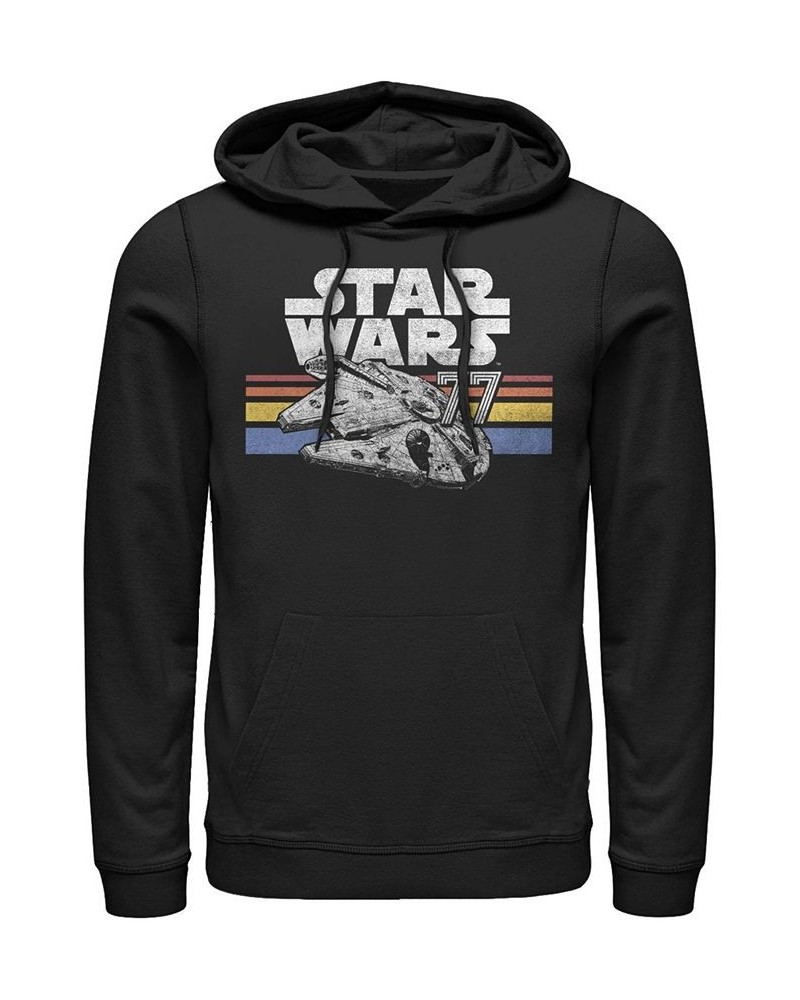 Men's Star Wars Vintage-Like Falcon Fleece Pullover Hoodie Black $26.40 Sweatshirt