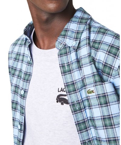 Men's Check Flannel Shirt Blue $42.68 Shirts