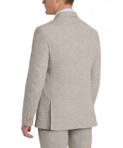 Men's Slim-Fit Tan Houndstooth Suit Jacket Tan/Beige $169.65 Suits