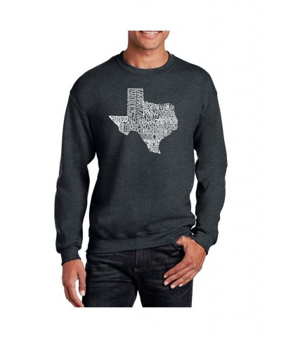 Men's Word Art The Great State of Texas Crewneck Sweatshirt Gray $27.99 Sweatshirt