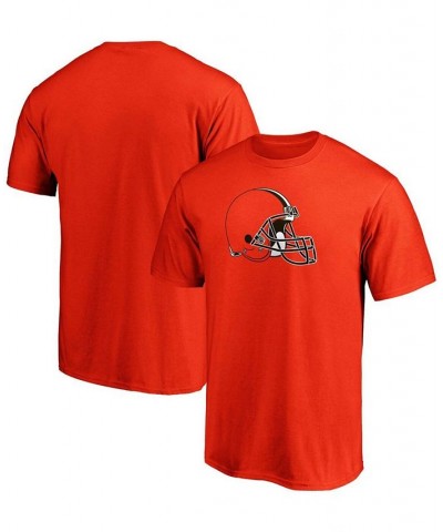 Men's Orange Cleveland Browns Primary Logo Team T-shirt $18.28 T-Shirts