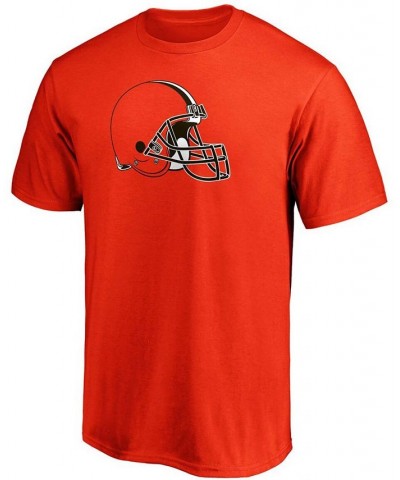 Men's Orange Cleveland Browns Primary Logo Team T-shirt $18.28 T-Shirts