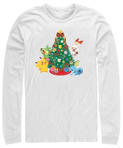 Men's Tree Crew Long Sleeve T-shirt White $20.79 T-Shirts