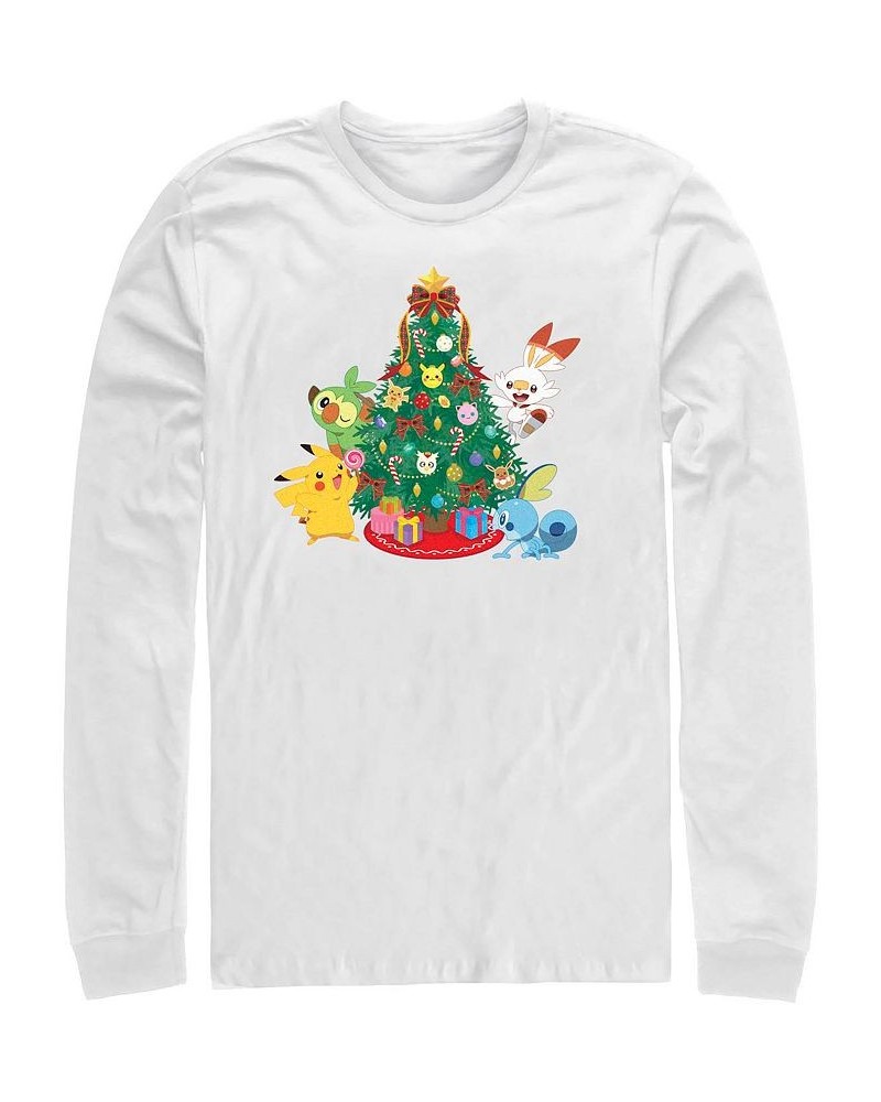 Men's Tree Crew Long Sleeve T-shirt White $20.79 T-Shirts