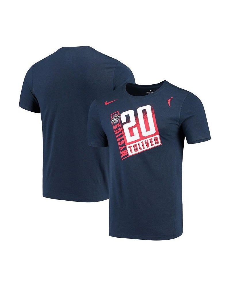 Men's Kristi Toliver Navy Washington Mystics Distressed Player T-shirt $19.80 T-Shirts