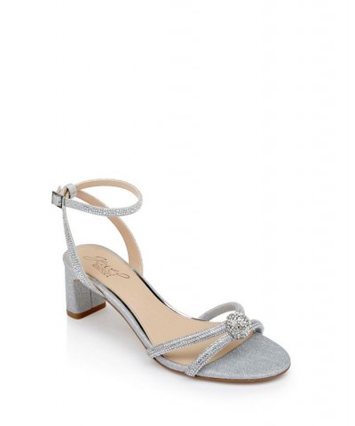 Women's Gavi Evening Sandals Silver Glitter $44.48 Shoes