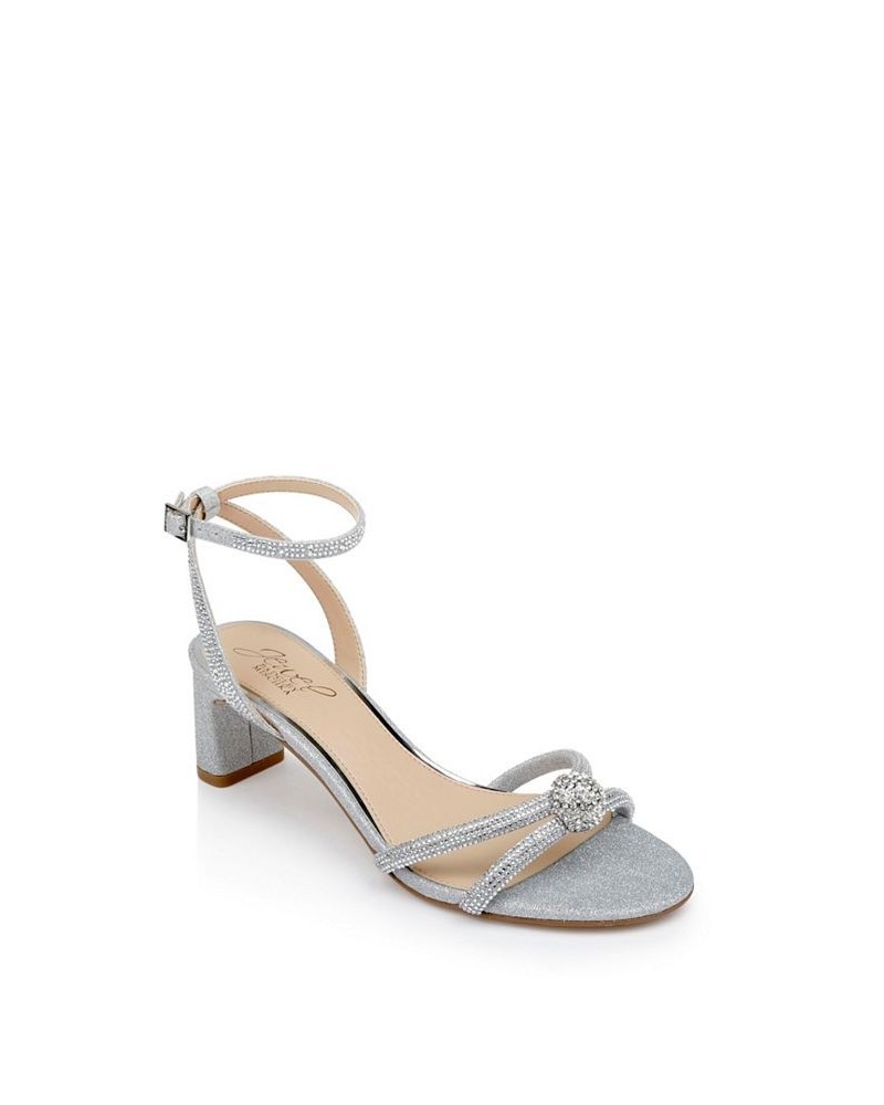 Women's Gavi Evening Sandals Silver Glitter $44.48 Shoes