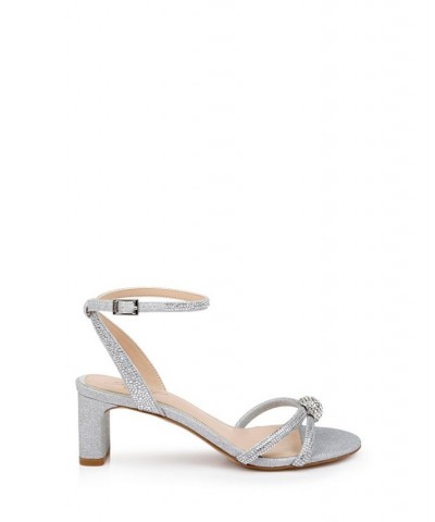 Women's Gavi Evening Sandals Silver Glitter $44.48 Shoes