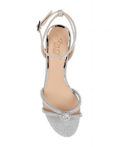 Women's Gavi Evening Sandals Silver Glitter $44.48 Shoes