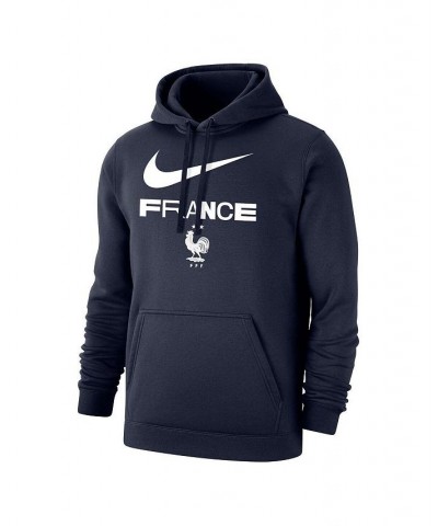 Men's Navy France National Team Lockup Club Pullover Hoodie $34.40 Sweatshirt