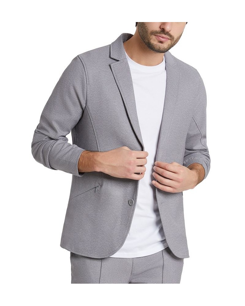 Men's Invisible Zip Pocket Blazer Gray $89.30 Blazers