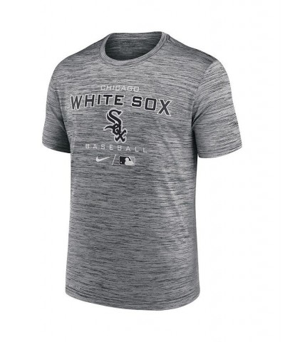 Men's Anthracite Chicago White SOX Authentic Collection Velocity Practice Space-Dye Performance T-shirt $18.00 T-Shirts