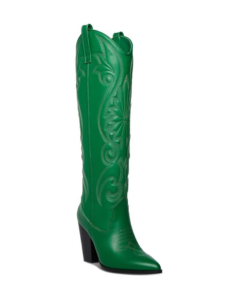 Women's Lasso Pull-On Western Boots Green $71.64 Shoes