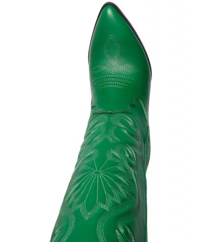 Women's Lasso Pull-On Western Boots Green $71.64 Shoes