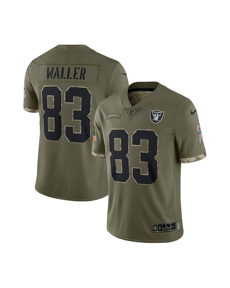 Men's Darren Waller Olive Las Vegas Raiders 2022 Salute To Service Limited Jersey $62.35 Jersey