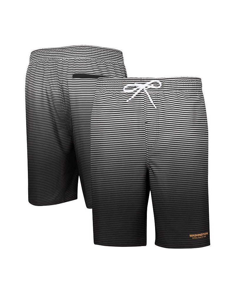 Men's Black Washington Football Team Ocean Swim Trunks $27.00 Swimsuits