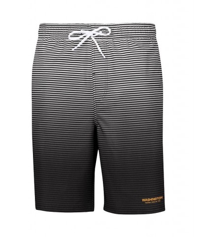 Men's Black Washington Football Team Ocean Swim Trunks $27.00 Swimsuits