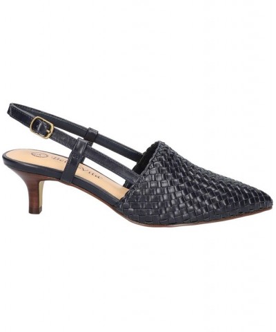 Women's Kaisley Kitten Heel Pumps Navy $49.50 Shoes