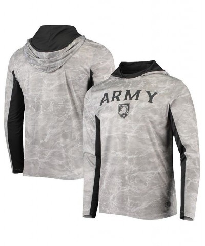 Men's White Army Black Knights Mossy Oak SPF 50 Performance Long Sleeve Hoodie T-shirt $33.79 T-Shirts