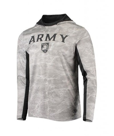 Men's White Army Black Knights Mossy Oak SPF 50 Performance Long Sleeve Hoodie T-shirt $33.79 T-Shirts