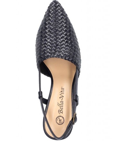 Women's Kaisley Kitten Heel Pumps Navy $49.50 Shoes