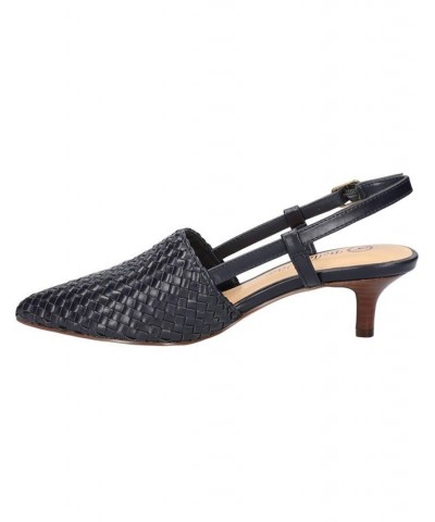 Women's Kaisley Kitten Heel Pumps Navy $49.50 Shoes