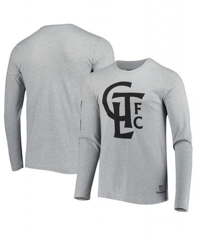 Men's Heathered Gray Charlotte FC Logo Long Sleeve T-shirt $27.00 T-Shirts