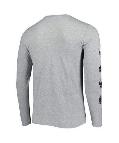 Men's Heathered Gray Charlotte FC Logo Long Sleeve T-shirt $27.00 T-Shirts