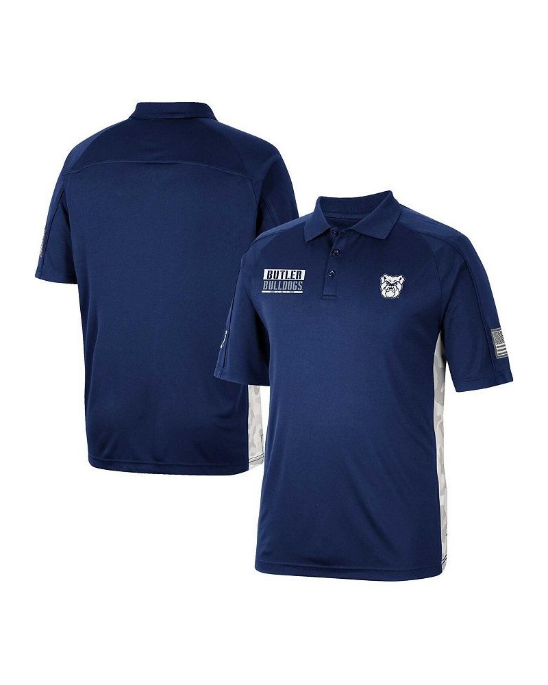 Men's Navy Butler Bulldogs OHT Military-Inspired Appreciation Snow Camo Polo Shirt $25.80 Polo Shirts