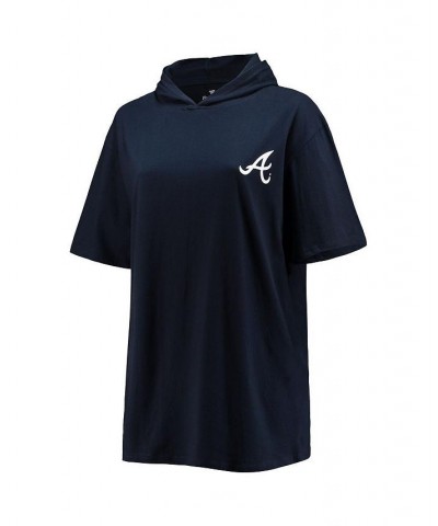 Men's Navy Atlanta Braves Big and Tall Jersey Short Sleeve Pullover Hoodie T-shirt $34.79 T-Shirts