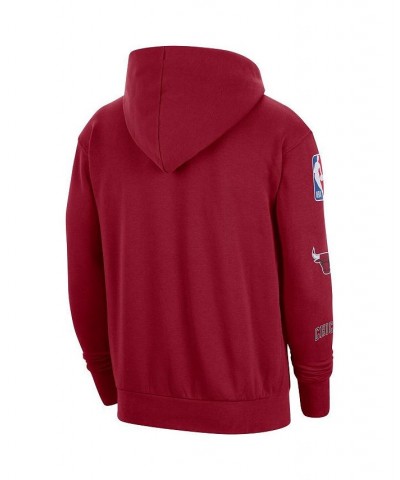 Men's Red Chicago Bulls 2022/23 City Edition Courtside Heavyweight Fleece Pullover Hoodie $32.55 Sweatshirt