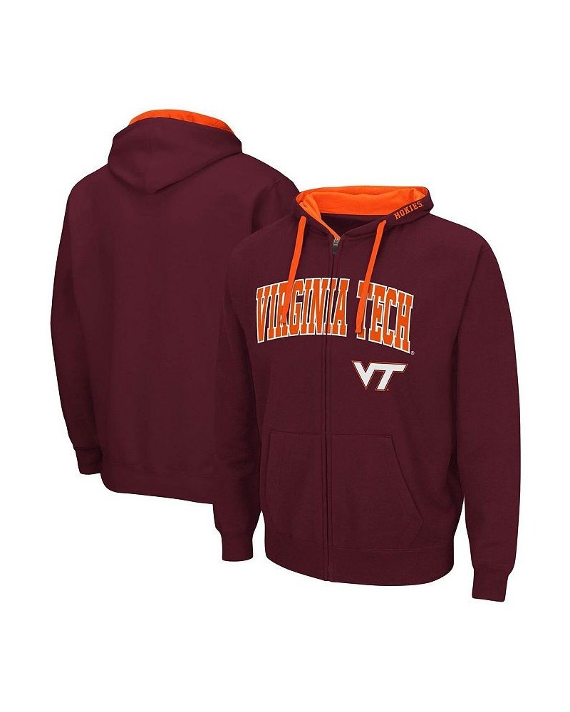 Men's Maroon Virginia Tech Hokies Big and Tall Full-Zip Hoodie $32.90 Sweatshirt