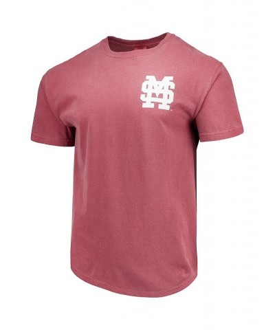 Men's Maroon Mississippi State Bulldogs Baseball Flag Comfort Colors T-shirt $23.09 T-Shirts