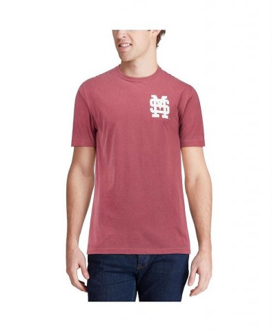 Men's Maroon Mississippi State Bulldogs Baseball Flag Comfort Colors T-shirt $23.09 T-Shirts