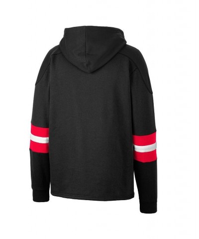 Men's Black Wisconsin Badgers Lace-Up 4.0 Pullover Hoodie $38.99 Sweatshirt