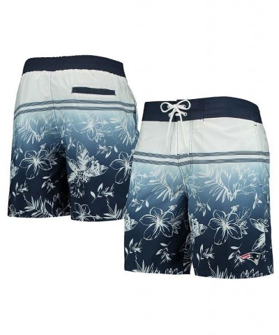 Men's Navy New England Patriots Island Volley Swim Shorts $27.72 Swimsuits