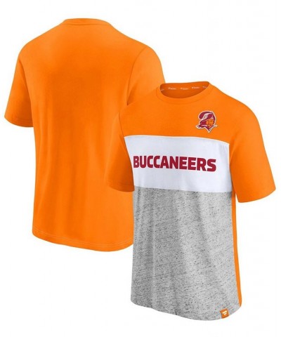 Men's Orange, Heathered Gray Tampa Bay Buccaneers Throwback Colorblock T-shirt $22.39 T-Shirts