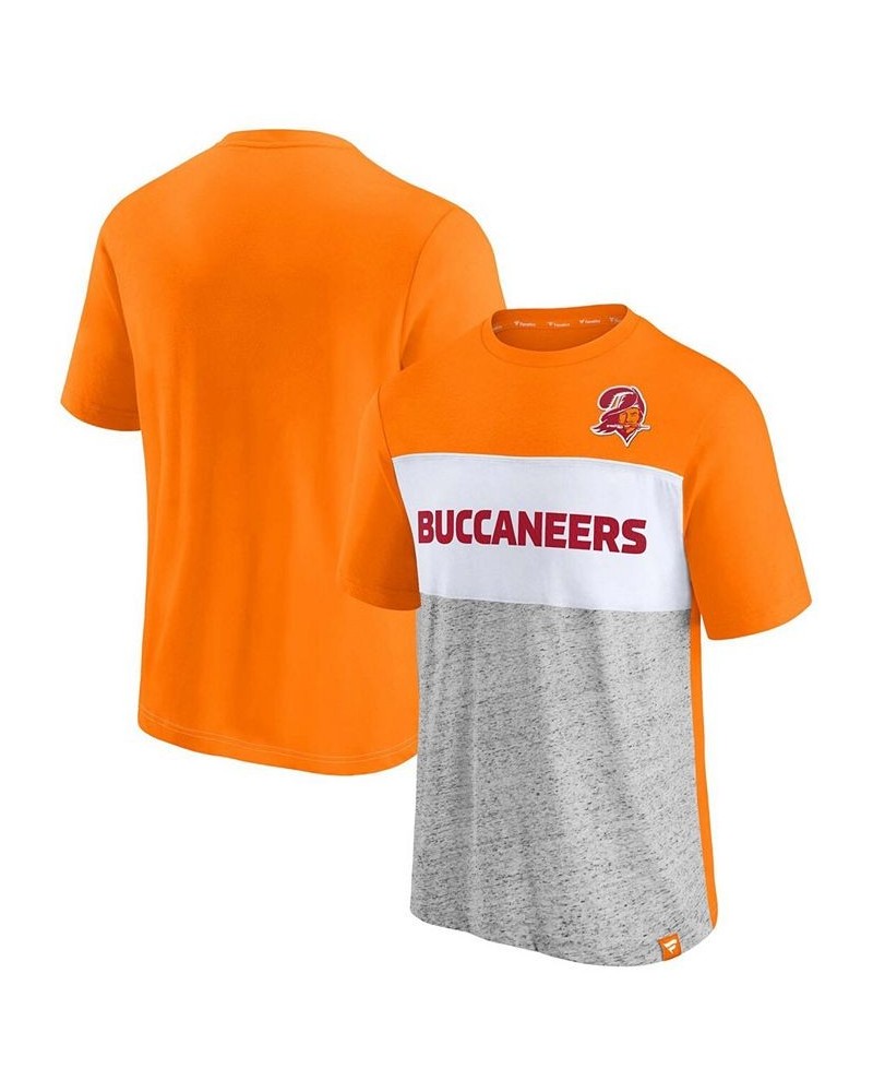 Men's Orange, Heathered Gray Tampa Bay Buccaneers Throwback Colorblock T-shirt $22.39 T-Shirts