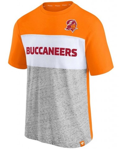 Men's Orange, Heathered Gray Tampa Bay Buccaneers Throwback Colorblock T-shirt $22.39 T-Shirts