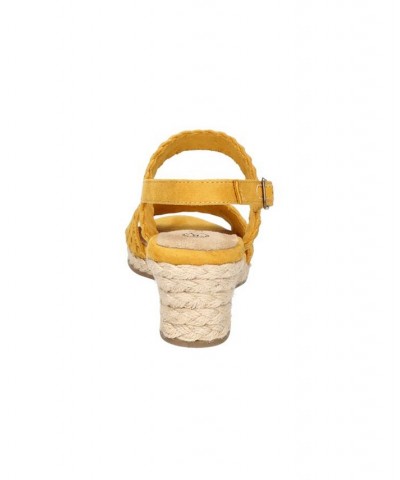 Women's Mariella Espadrille Wedge Sandals Yellow $48.45 Shoes